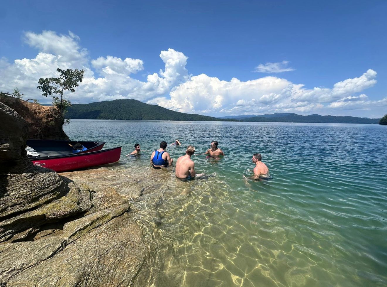 RKP athletes at the lake
