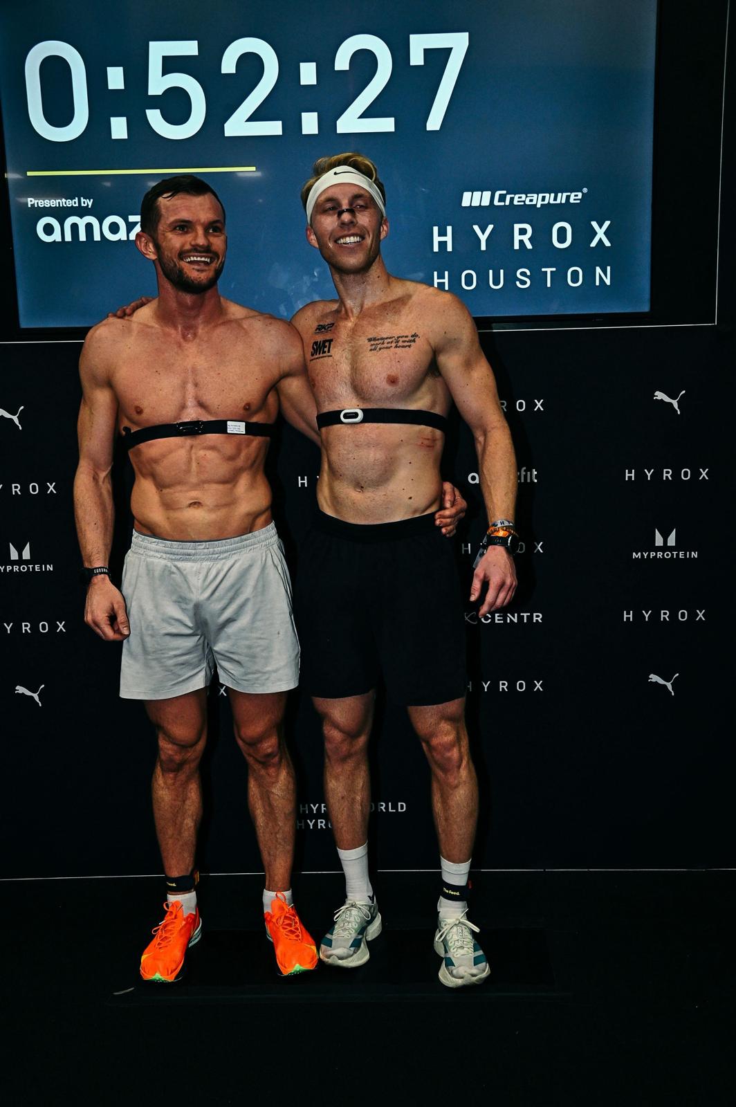 RKP doubles crossing the HYROX finish