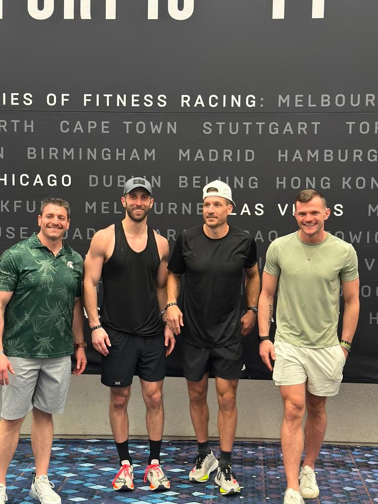 RKP team in front of the HYROX cities wall