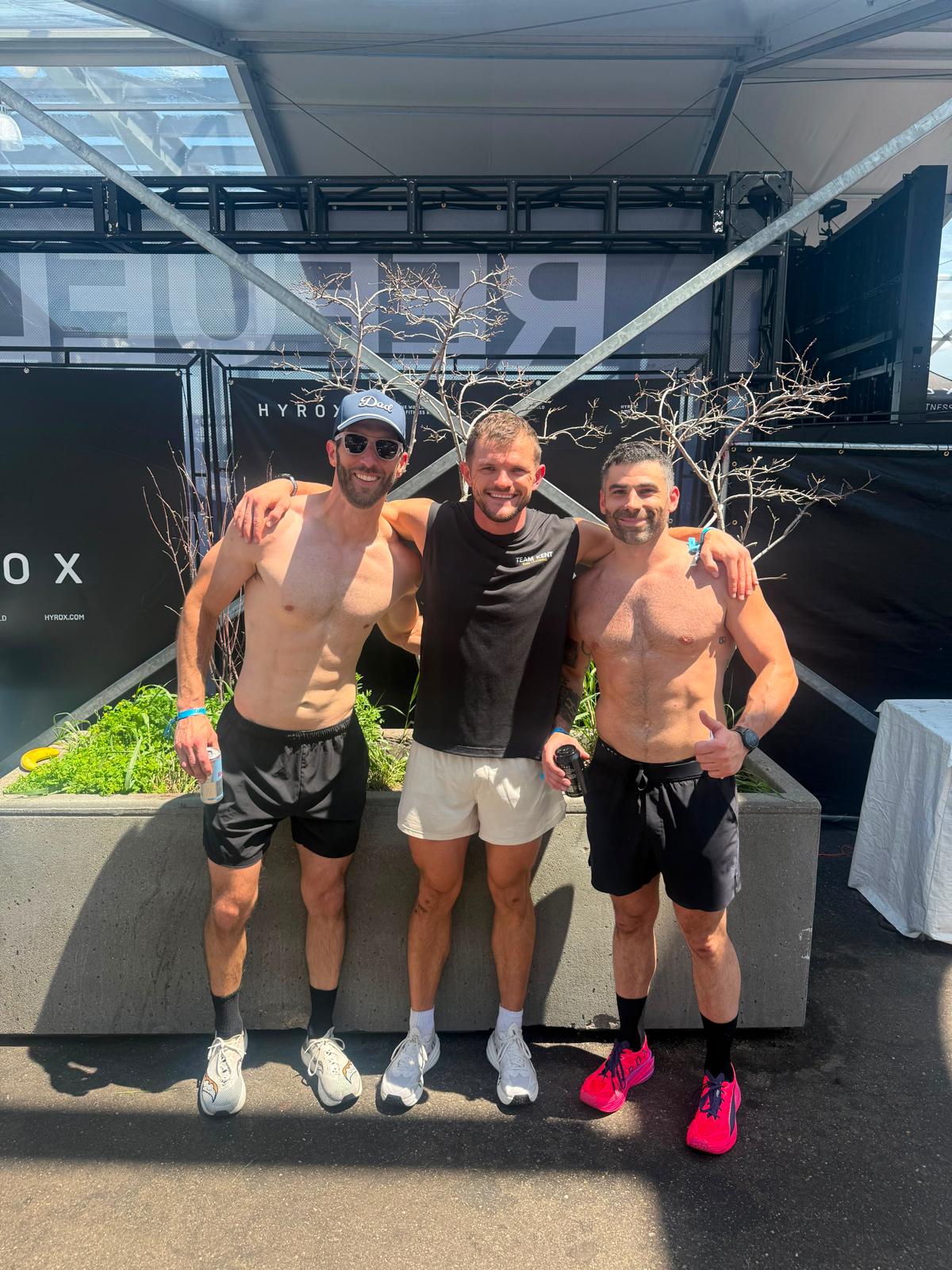 RKP athletes at the HYROX New York sign